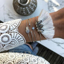 Shonlo | Crystal Leaf Arrow Wings Bead Chain Bracelet 