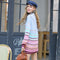 Shonlo | Loose Stripe Knit Turtleneck Fashion Sweater Dress 