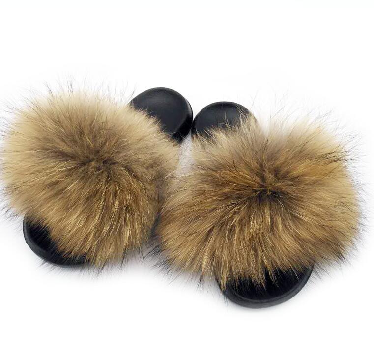 Shonlo | Summer Real Fox Fur Slippers 