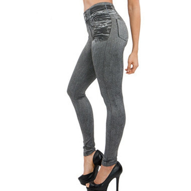 Shonlo | slim hips denim leggings seamless 