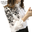 Shonlo | embroidery long Sleeve Casual  Blouse 