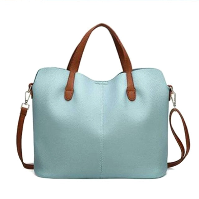 Shonlo | PU Leather Shopper Tote Bag Large Shoulder 