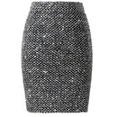 Shonlo | Sequined Patchwork Shinny Pencil Mini Skirts 