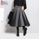 Shonlo | Skirt  Elastic Waist Empire Female Elegant A-line 