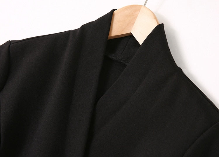 Shonlo | Black Embroidery Elegant Dresses 