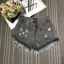 Shonlo | New Hot Sexy High Waist Bodycon Denim Ripped Hole Short Jeans 