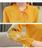 Shonlo | floral embroidery chiffon blouse shirt 
