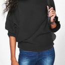 Shonlo | Long Batwing Sleeve Solid Pullovers 