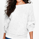 Shonlo | Long Batwing Sleeve Solid Pullovers 