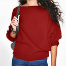 Shonlo | Long Batwing Sleeve Solid Pullovers 
