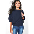 Shonlo | Long Batwing Sleeve Solid Pullovers 