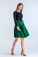 Shonlo | Causual Bow Pleated Women Skater Skirts 