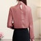 Shonlo | beading stand collar office blouse women chiffon 