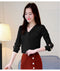 Shonlo | Long sleeve chiffon women blouse 