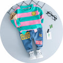 Shonlo | Suit Baby Boy Hoodie Sweater T-shirt+Jeans 2pcs Outfits Kids 