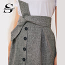 Shonlo | Elegant Button Detail Slit Skirt 