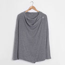 Shonlo | Asymmetric Hem Wrap Cardigan Sweater 
