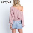 Shonlo | Sexy off shoulder  knitted sweater 