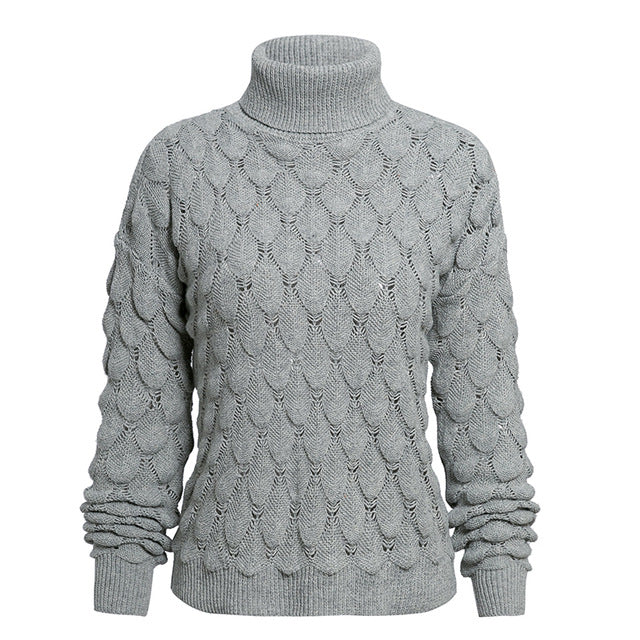 Shonlo | Jumper Solid Grey Knitwear Casual Pullovers Femme 