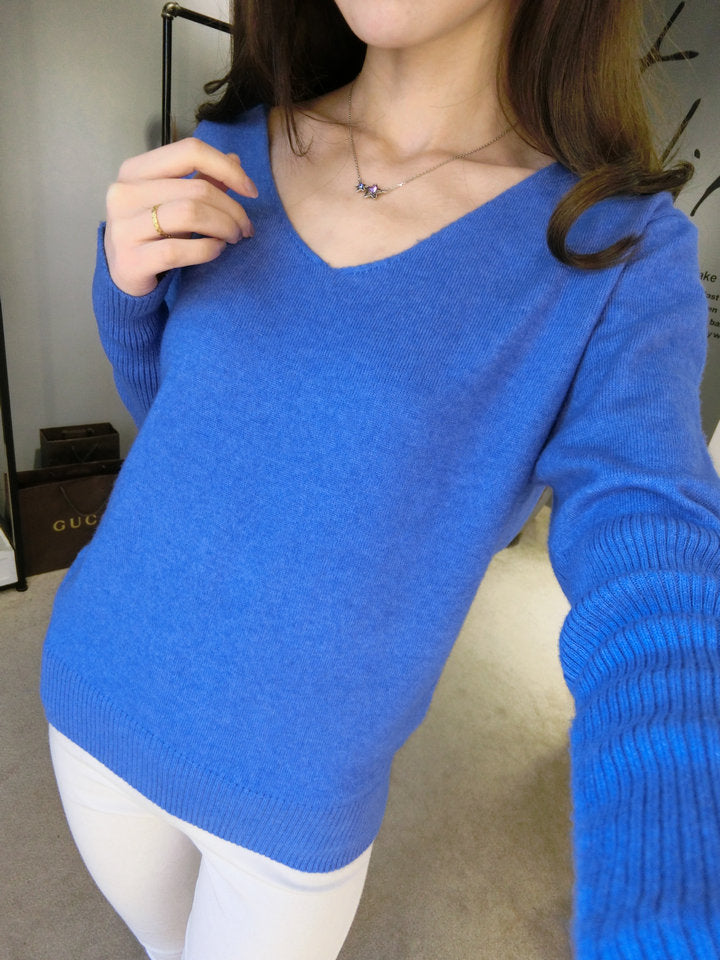 Shonlo | Cashmere sweater, loose V collar 