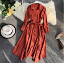 Shonlo | long sleeves dress lady's casual chic dress 