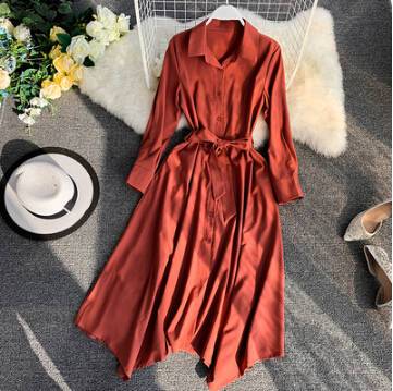 Shonlo | long sleeves dress lady's casual chic dress 