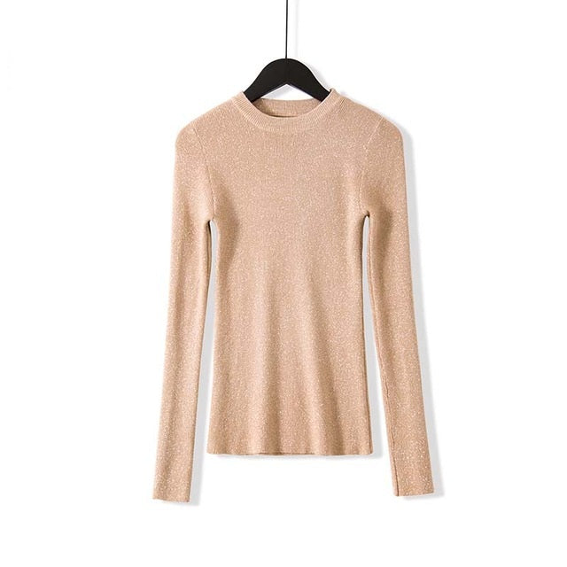 Shonlo | WOTWOY Shiny Lurex Autumn Winter Sweater 