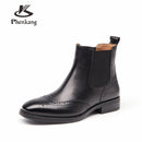 Shonlo | Genuine cow Leather Ankle chelsea Boots women 