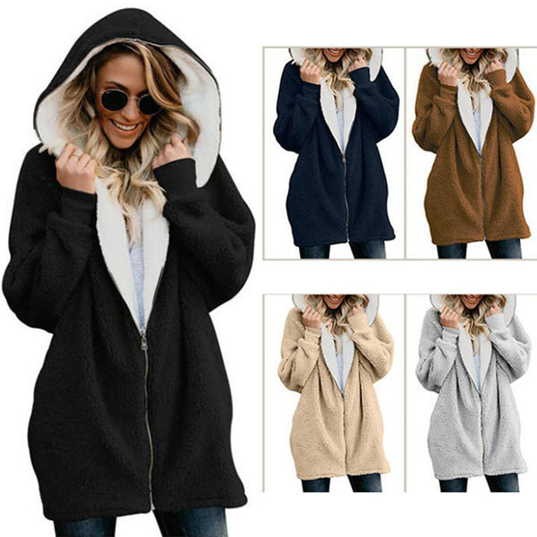 Shonlo | hooded fur long coat 