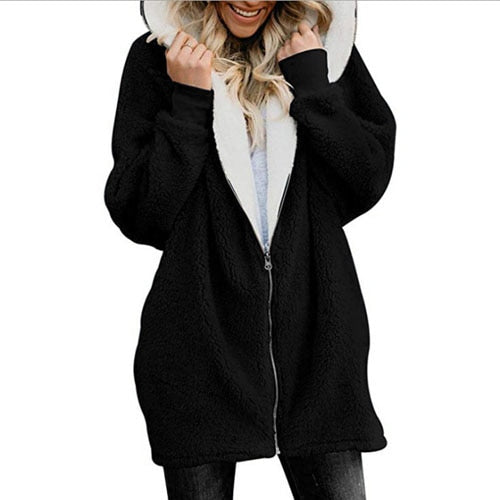 Shonlo | hooded fur long coat 