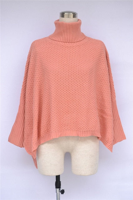 Shonlo | Oversize Women's Turtleneck Cloak Sweaters 