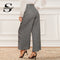 Shonlo | Sheinside Elegant Button Detail Wide Leg Pants 