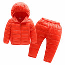 Shonlo | Hooded Children's Clothes New Girls and Boys Winter Jacket+Pant 
