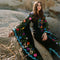 Shonlo | Women Mexican Print Dress Bohemian Maxi Dress 