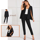Shonlo | Elegant Black Cloak Sleeve Blazer 