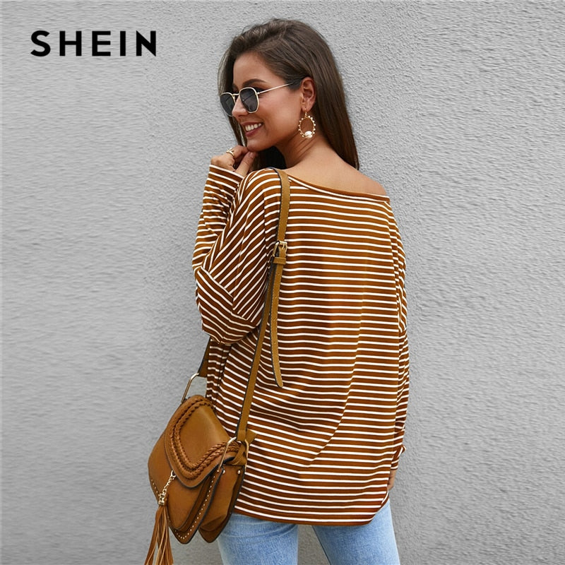 Shonlo | SHEIN  Tops Drop Shoulder 