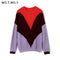 Shonlo | Autumn Winter Contrast Color Women Sweater 