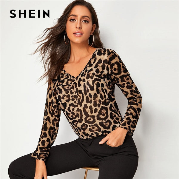 Shonlo | SHEIN V Neck  Blouse 