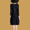 Shonlo | Black Embroidery Vintage Dresses Casual V Neck 