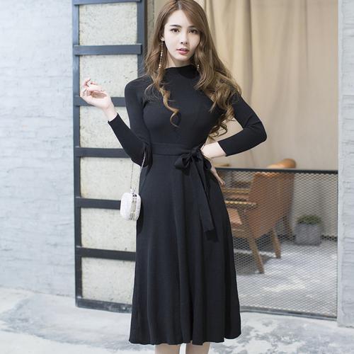 Shonlo | Slim Casual Dress  Ladies Elegant Long Sleeved 