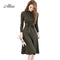 Shonlo | Slim Casual Dress  Ladies Elegant Long Sleeved 
