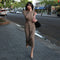 Shonlo | Long coffee  Dresses Skinny Robe Vestido 
