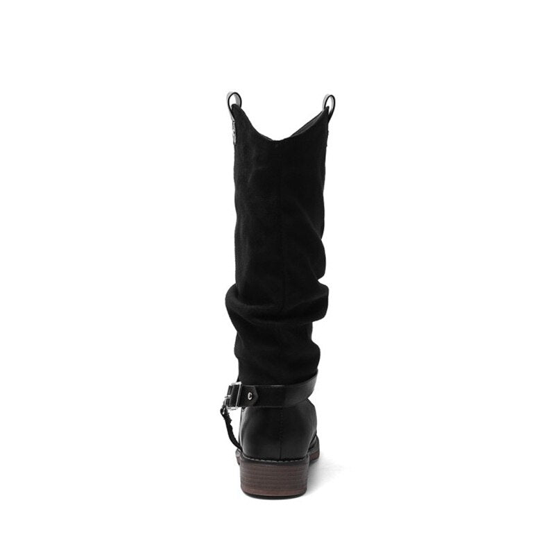 Shonlo | New Women Shoes Boots for Winter Round Toe Black Brown Boots 