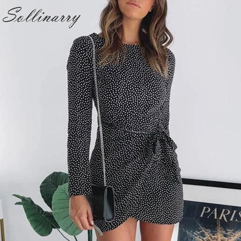 Shonlo | Sollinarry Retro Black Female Casual Dress 