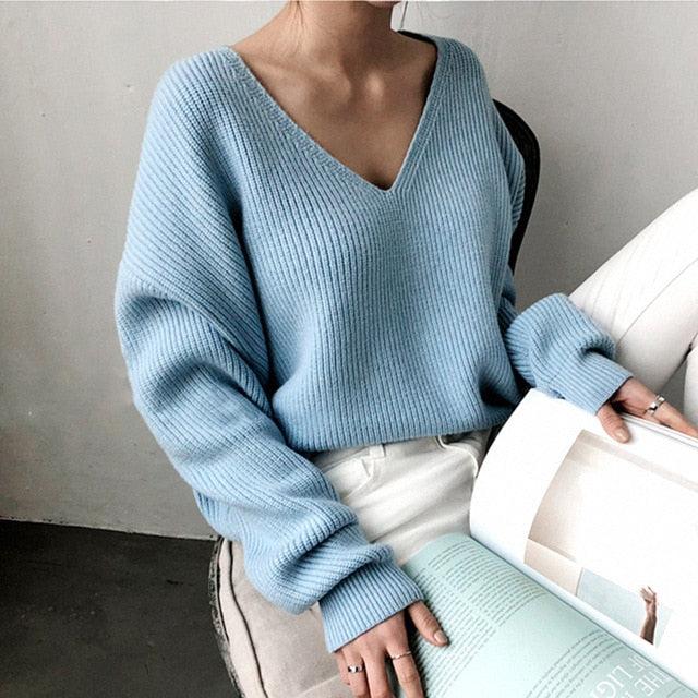 Shonlo | V-Neck Minimalist sweaters 