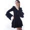 Shonlo | New Women Sexy Bandage Dress Black Long Sleeve 