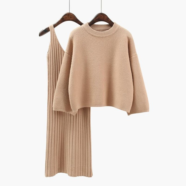 Shonlo | Two Pieces Set Women Sweater Dress Dress 