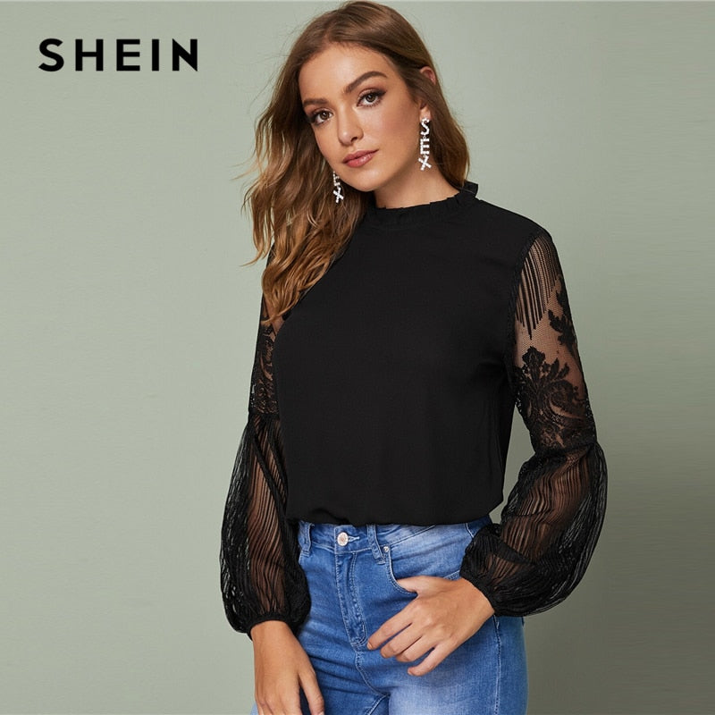 Shonlo | SHEIN  Elegant Blouse 