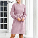 Shonlo | High waist knitted dress women 