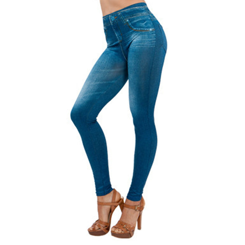 Shonlo | Women Legs Shaping Leggings Fake Jeans Pants 